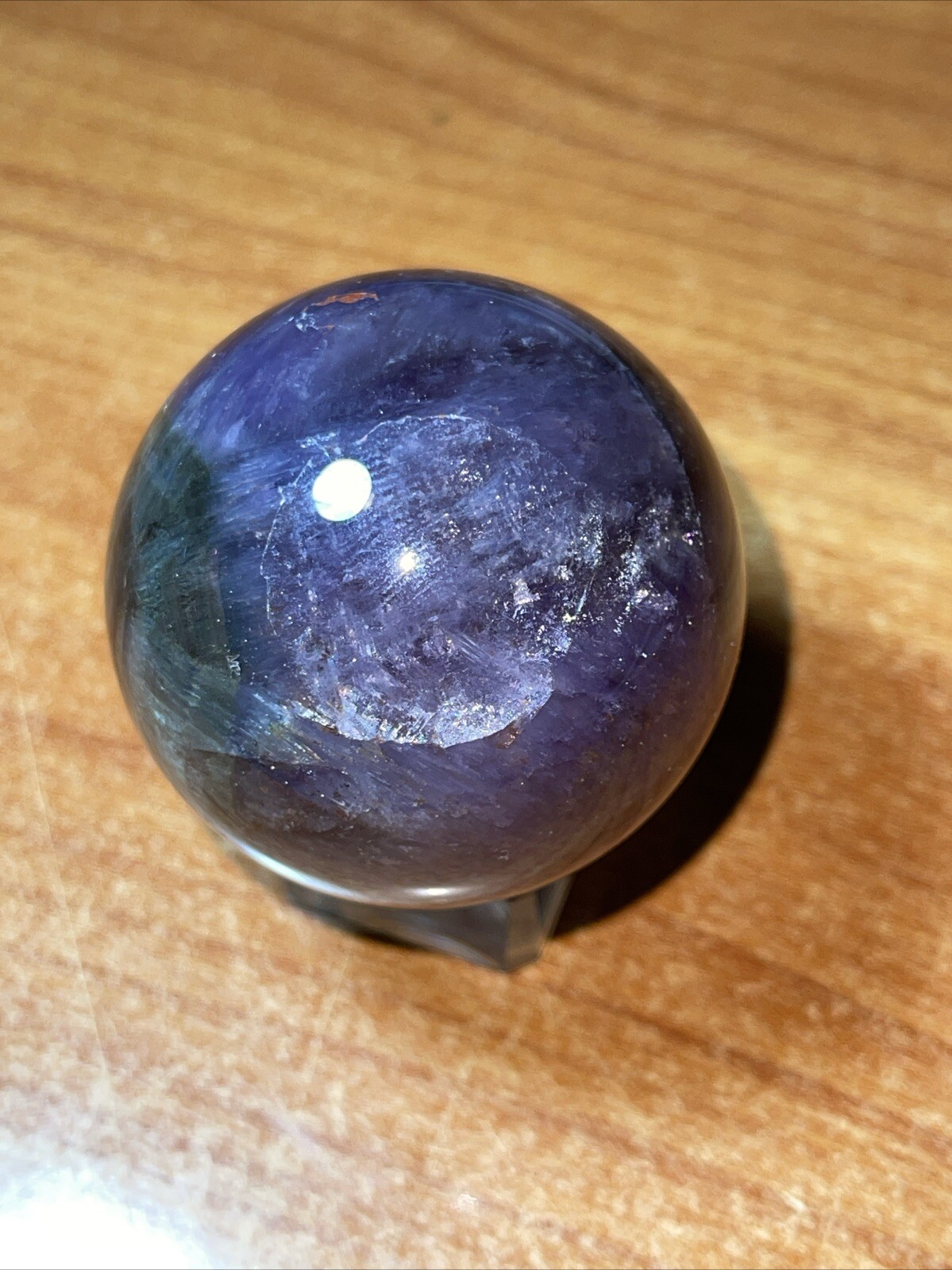 Auralite 23 Crystal Sphere Ball Orb With Excellent Flash 46.9mm 143g