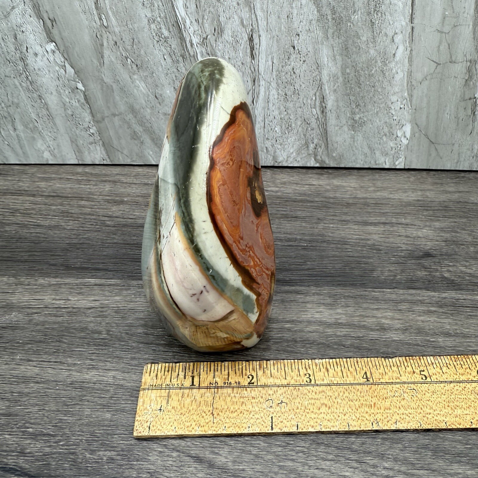 Large Polychrome Jasper Mineral Specimen 880 g 5″ Tall Madagascar Display