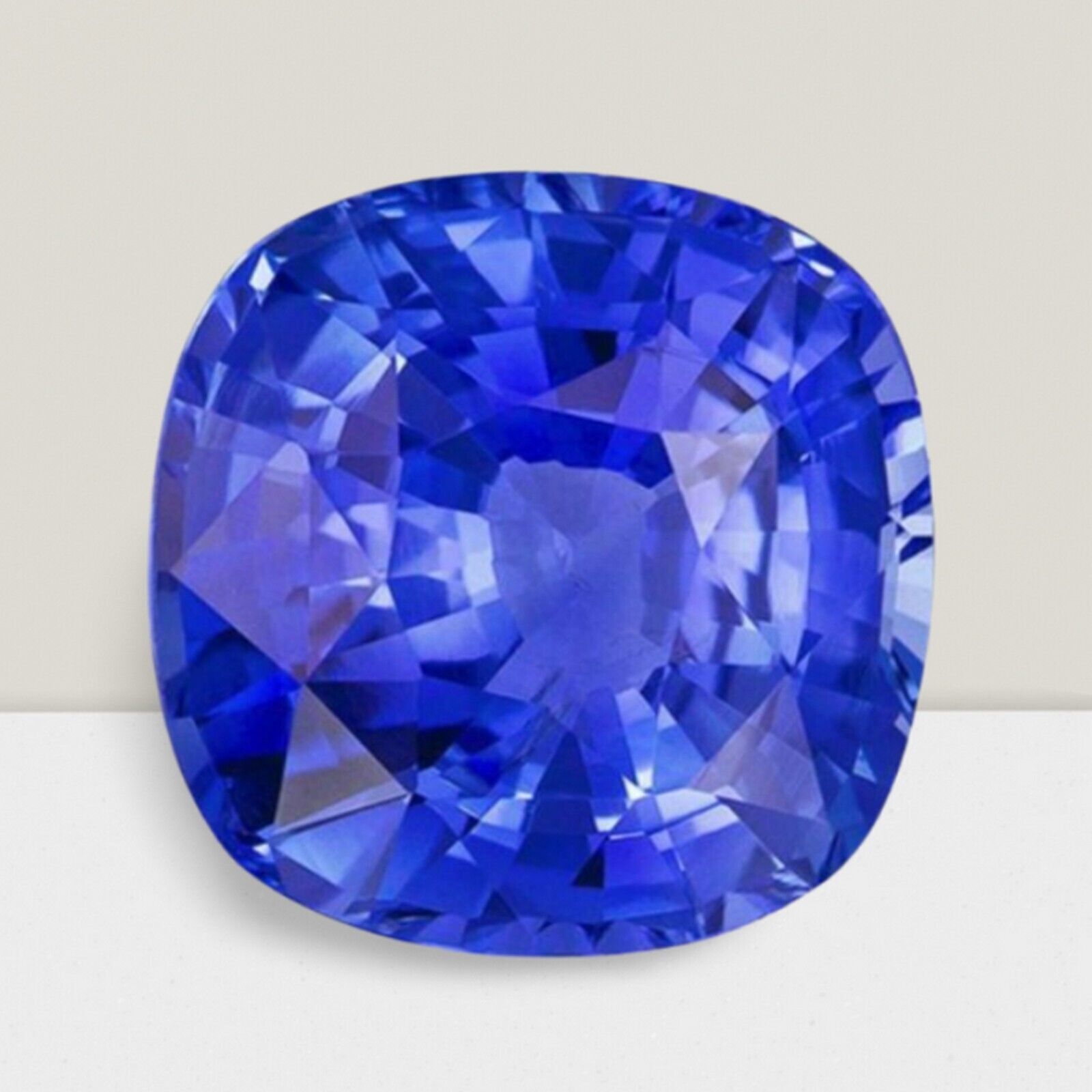 Blue Sapphire Cushion Cut Gemstone 4.2 Cts – 10 mm Flawless Loose Gem