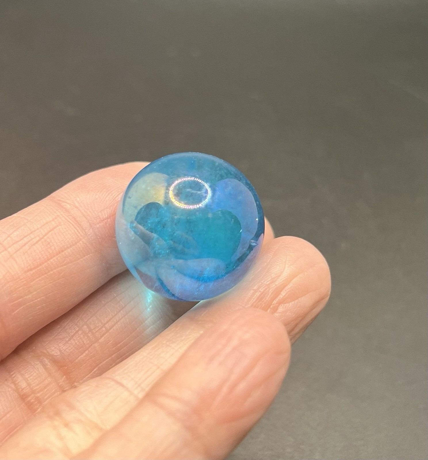 Aqua Aura Genuine Quartz Mini Sphere 2pcs 33.8g Total 23mm