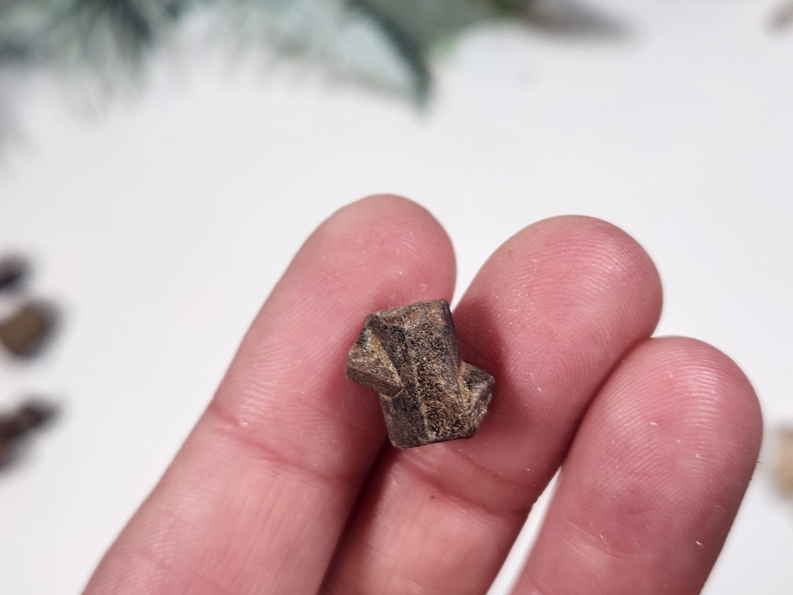10 Fairy Cross Specimen Crystals Madagascar St Andrews Cross 10mm -15mm Et1