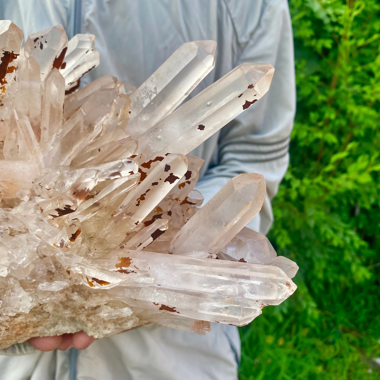 8.15LB Large Natural Clear White Crystal Quartz Cluster Energy Healing Specimen
