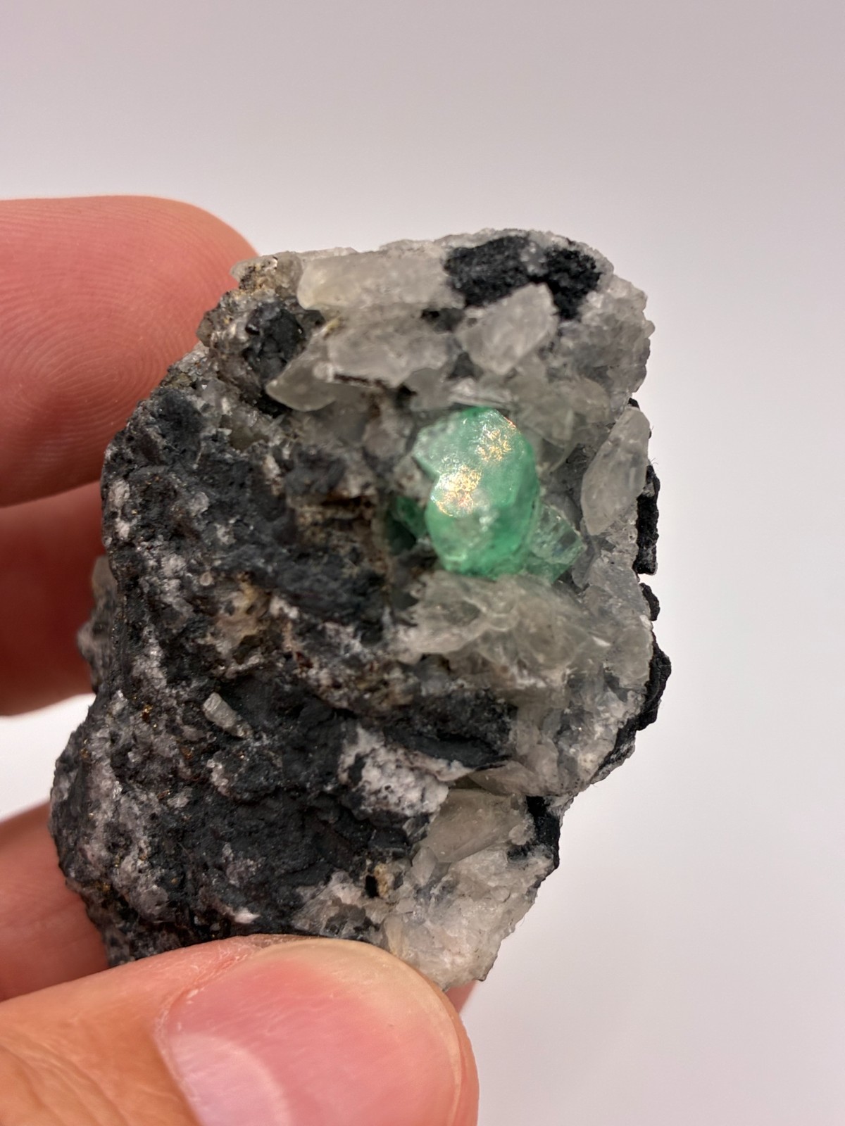 Rough Crystal Colombian Emerald Raw Matrix Collector Piece, Natural Not treament