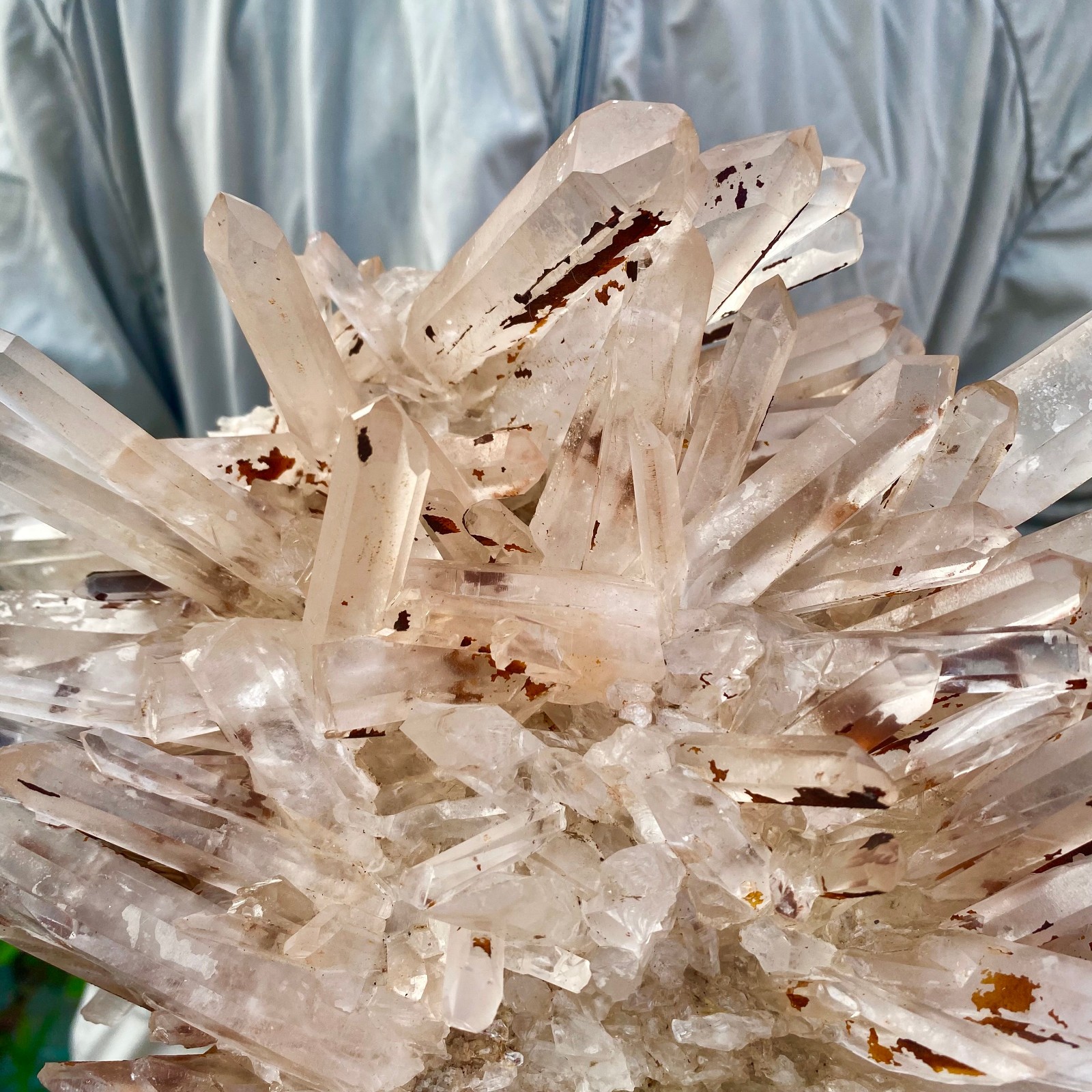 8.15LB Large Natural Clear White Crystal Quartz Cluster Energy Healing Specimen