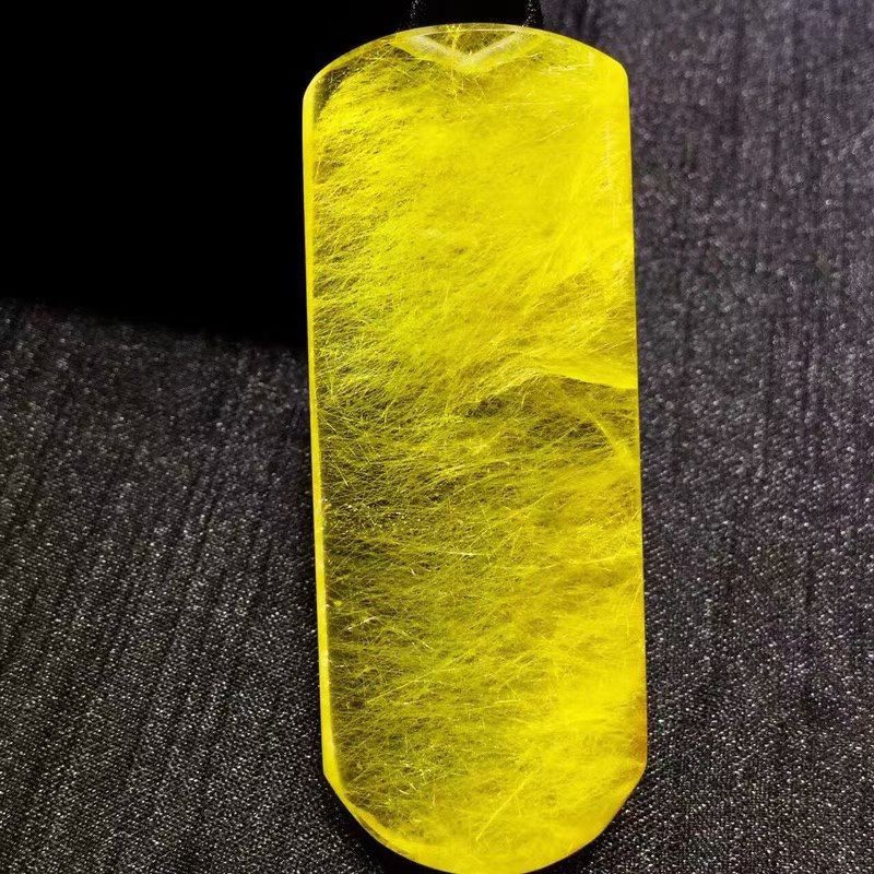 33.3g Natural Rutilated gold quartz crystal Pendant Reiki Heal
