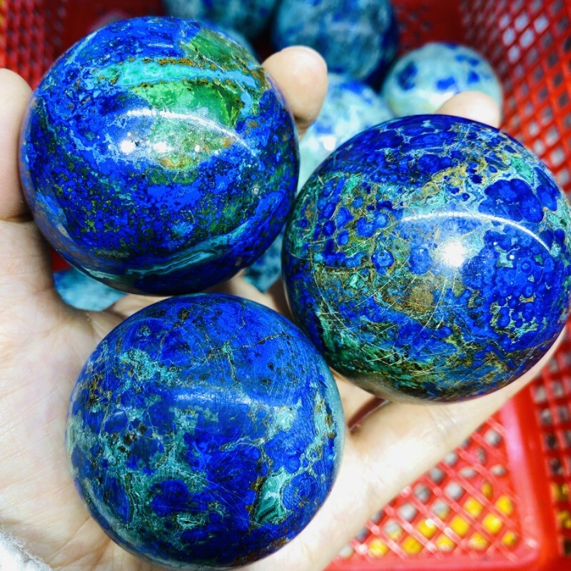 200-250g Natural blue Phoenix Stone crystal Sphere Reiki Crystal ball Decor Gift