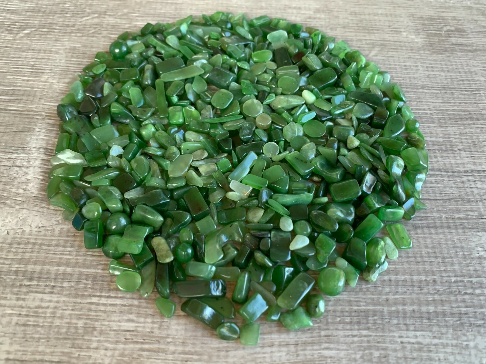 Grade A++ Nephrite Jade Semi Tumbled Gemstone Chips 5 – 15mm, Wholesale Bulk Lot