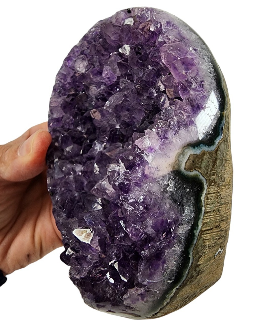 Amethyst Crystal Polished Freestand Brazil 1lb 8oz.