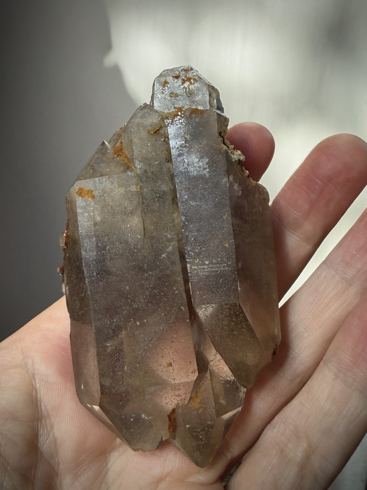 Double Terminated Quartz Crystal Dissolved Quartz Natural Smoky Quartz Floater