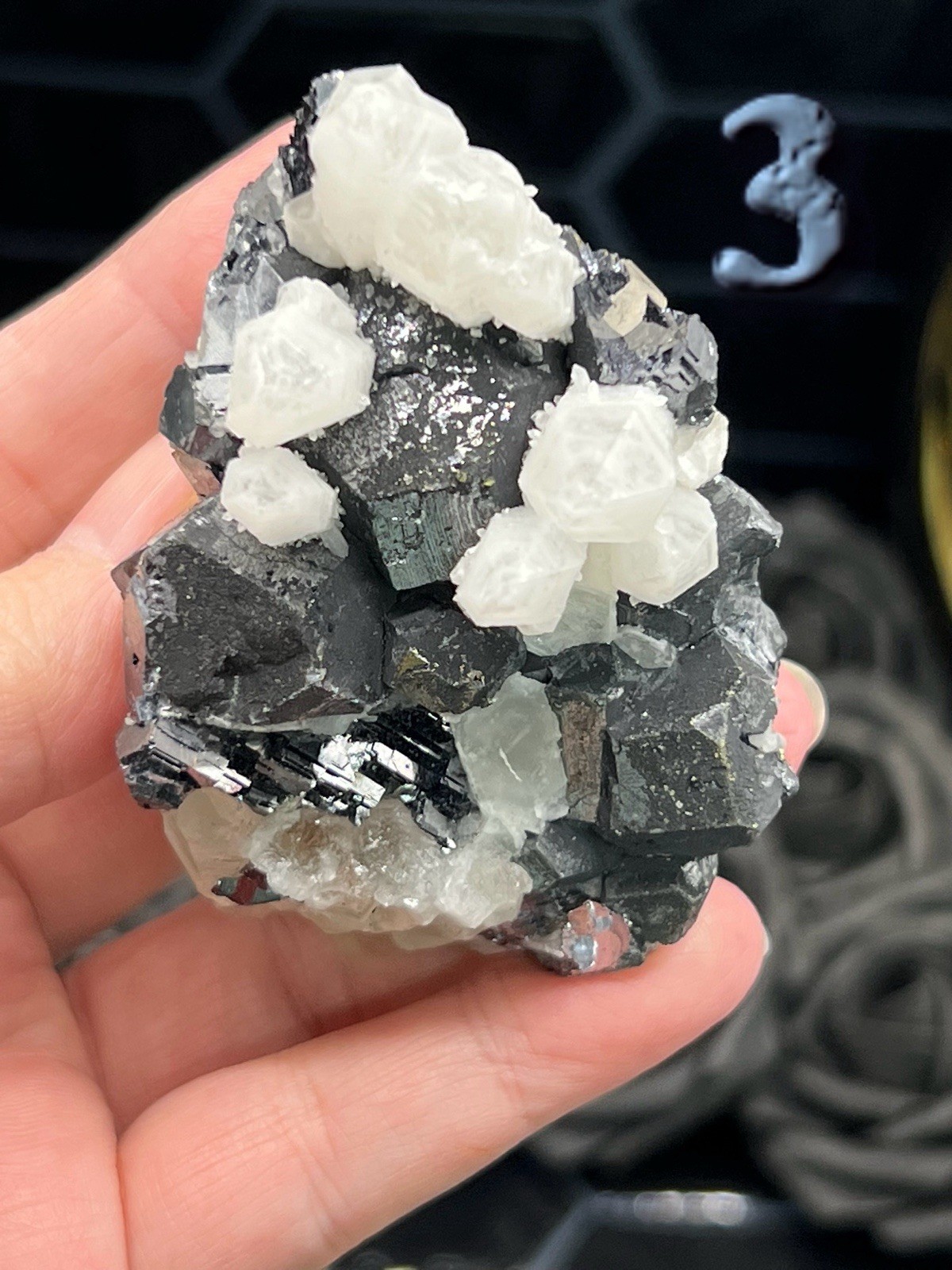 Natural Galena & Quartz Inner Mongolia* Some Fluorite uvreactive* Free ship gift