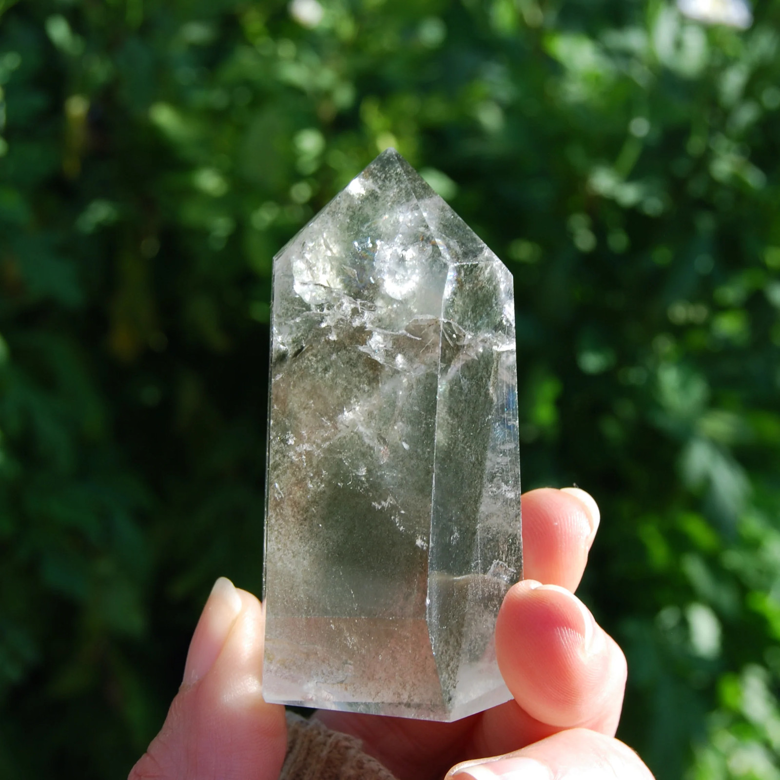 3in 122g Lodolite Crystal Tower, Scenic Garden Quartz, Landscape Quartz, Brazil