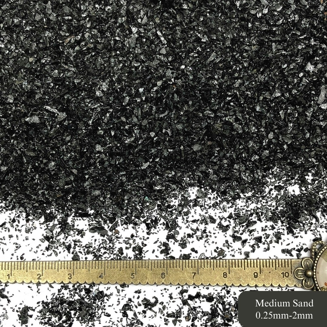 Crushed Black Tourmaline A+ Sand, 0.25mm-2mm, for Sand Resin Jewelry, Resin Art