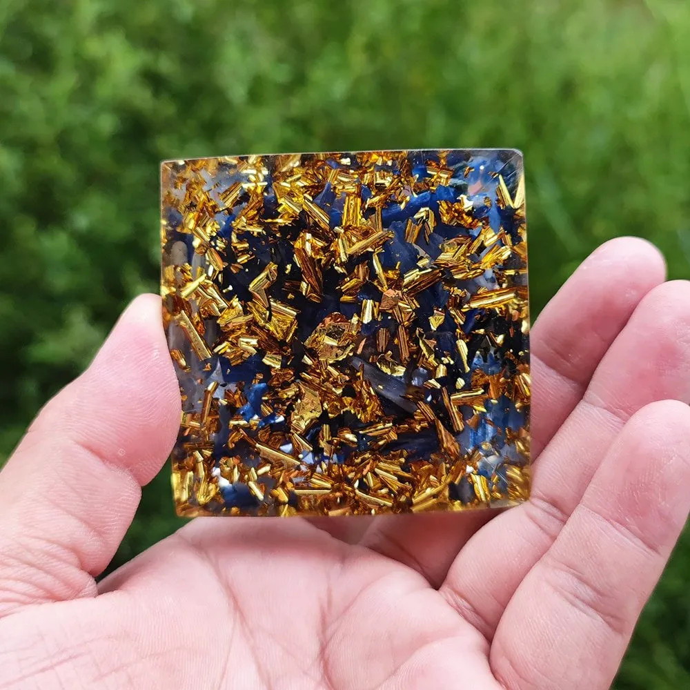 Amethyst Crystal Sphere Orgonite Pyramid Obsidian Chakra Energy Orgone Stone USA