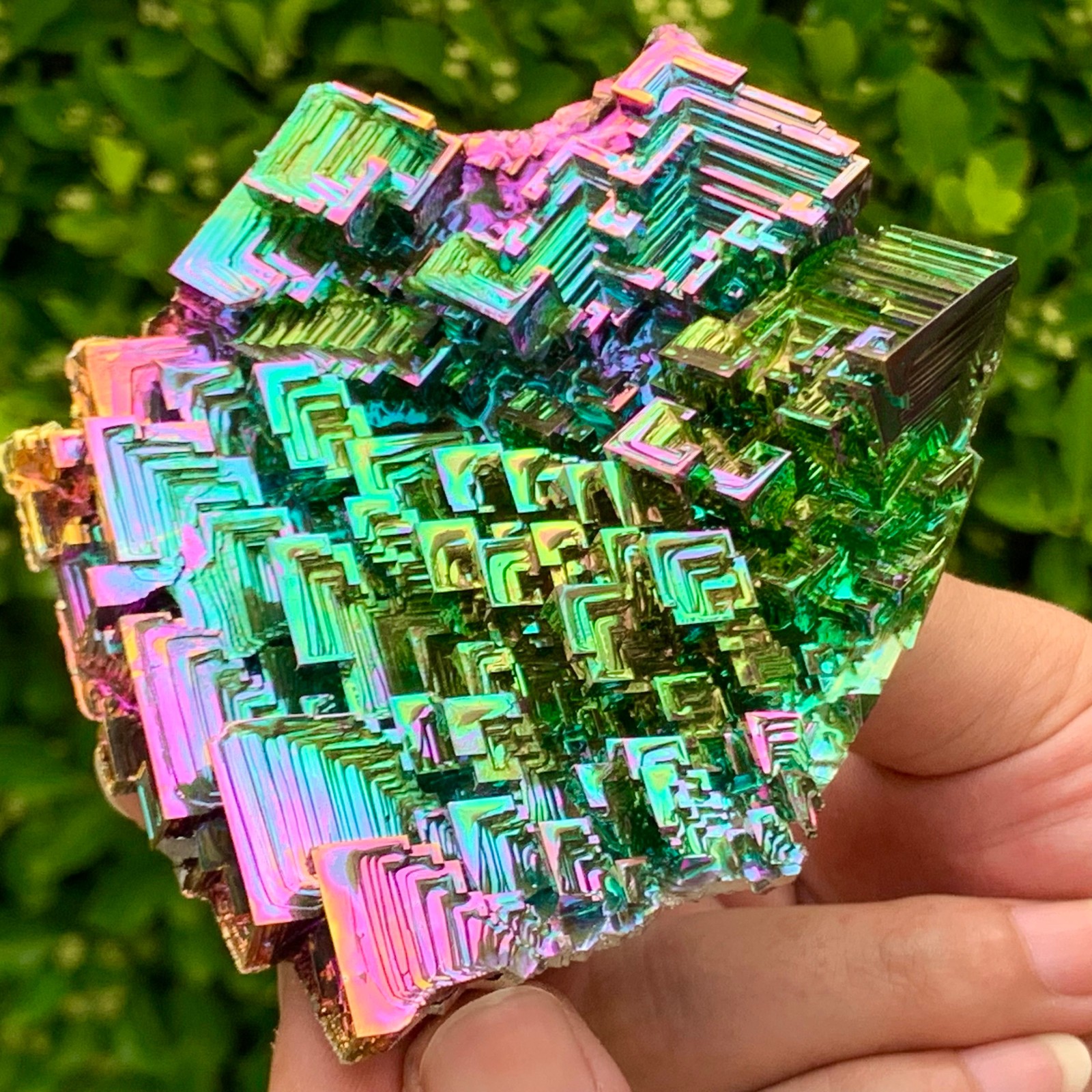 252G ram Bismuth rainbow crystal elementBi gemstone Mineral specimen healing