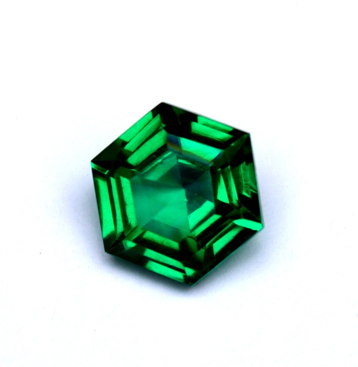 Natural Tsavorite Garnet Green Hexagon Cut 10.40 Ct CERTIFIED Loose Gemstone