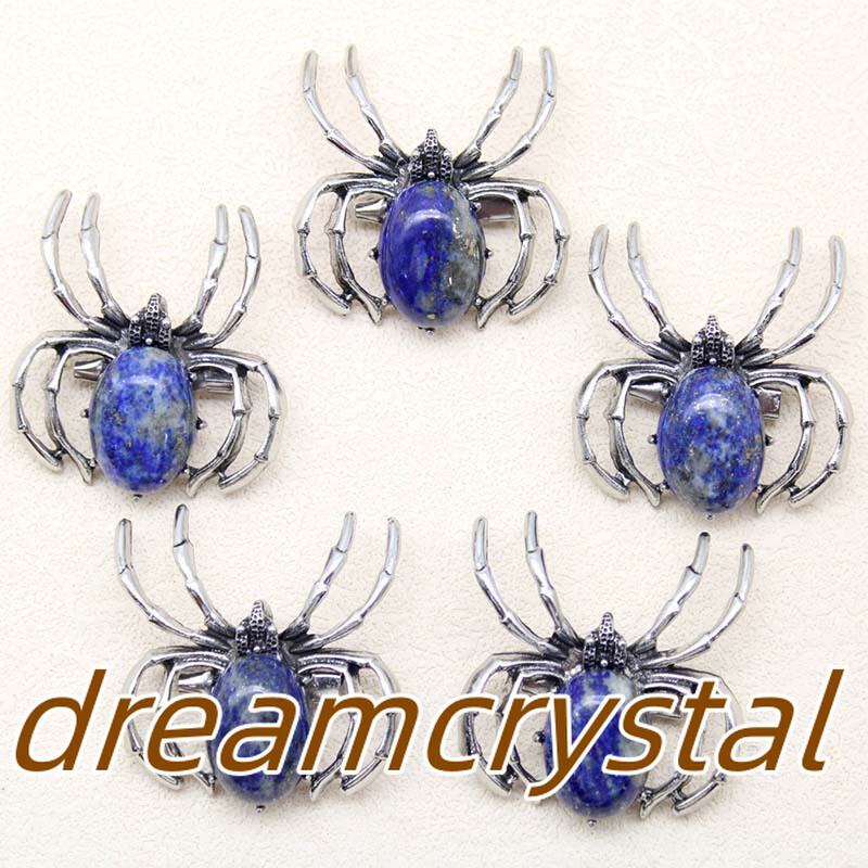 50pcs Mix Natural Quartz Crystal Alloy Spider Skull Reiki Random Insect Skull