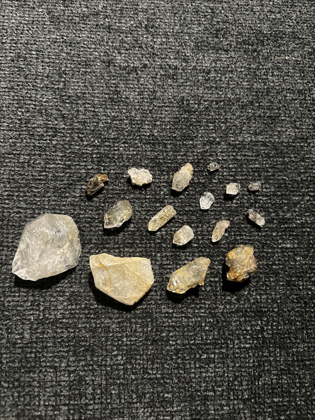 Herkimer Diamond Quartz Crystals Mixed Lot 16pc 1.52oz Combined