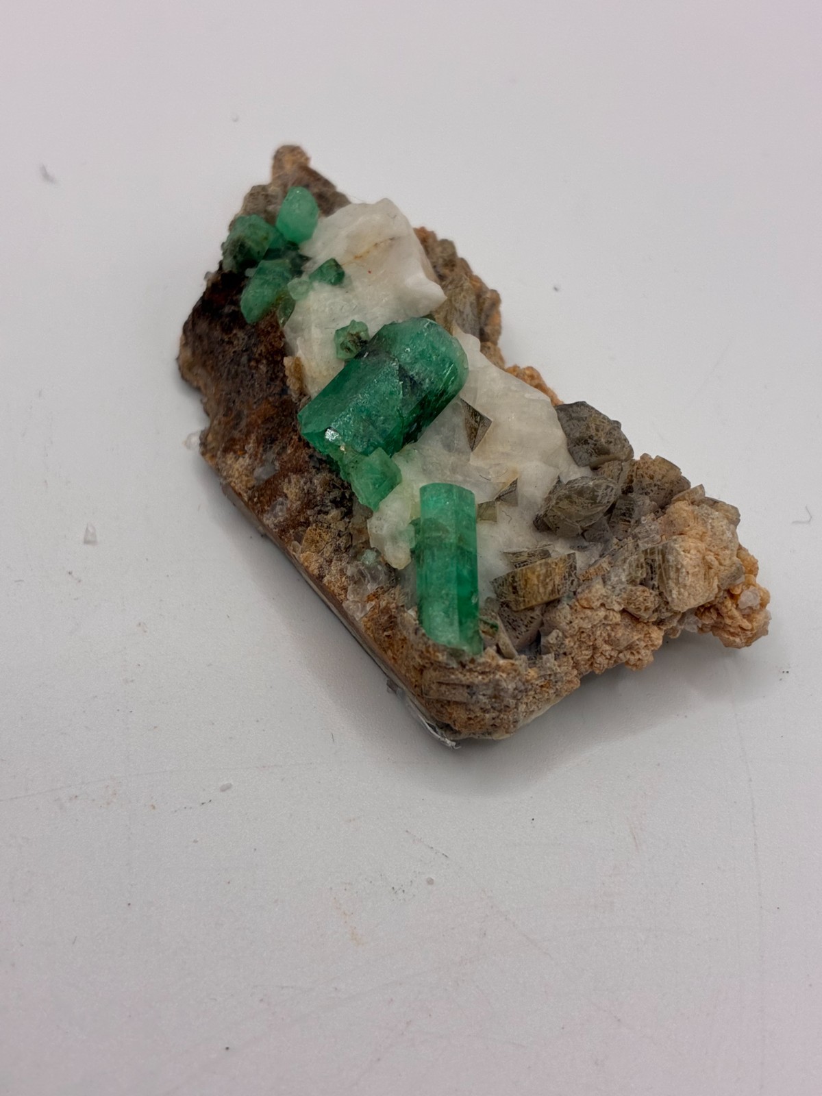 Rough Crystal Colombian Emerald Raw Matrix Collector Piece, Natural Not treament