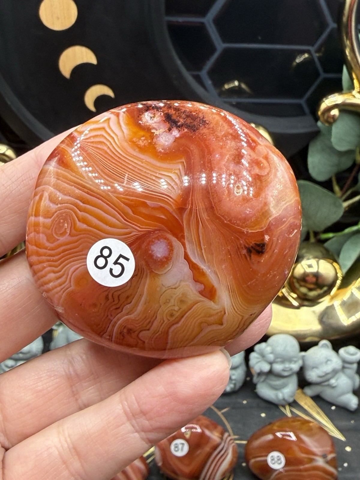 Natural Sardonyx Lg Palms/Freeform awesome patterns Free shipping