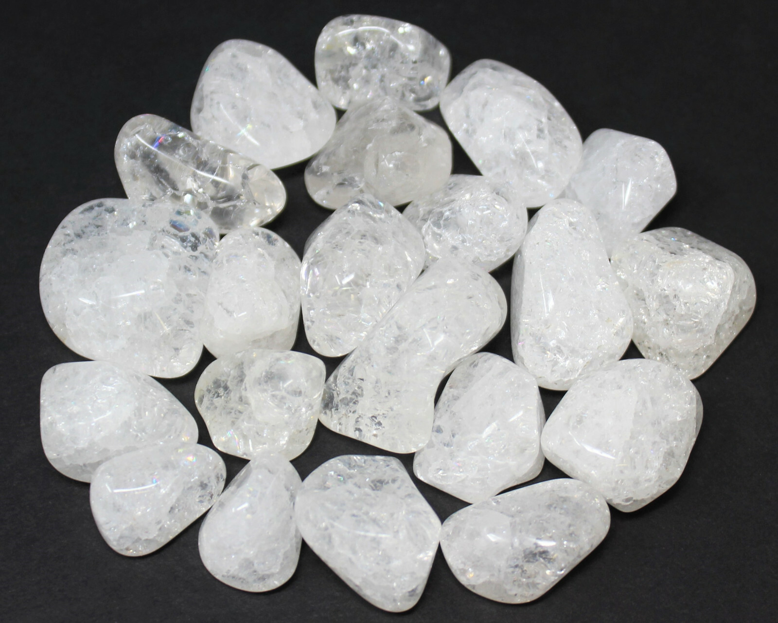 Crackle Quartz Tumbled Stones Wholesale Bulk Lots – Fire And Ice Quartz Crystals