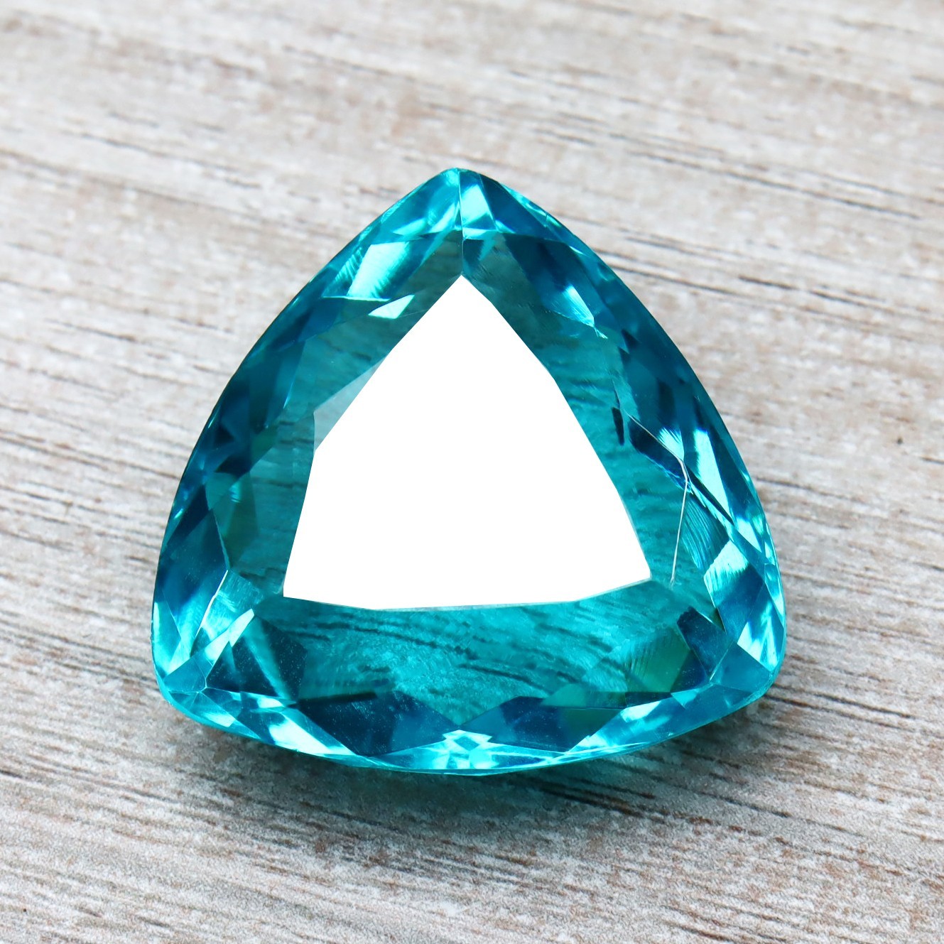 Trillion cut Blue Tourmaline Natural Loose Gemstone78 Ct Certified Gemstone