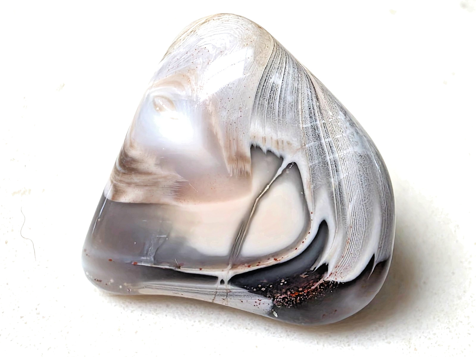 3 POLISHED BOTSWANA AGATEs , Bands , eyes , Pinks . Nice Lot