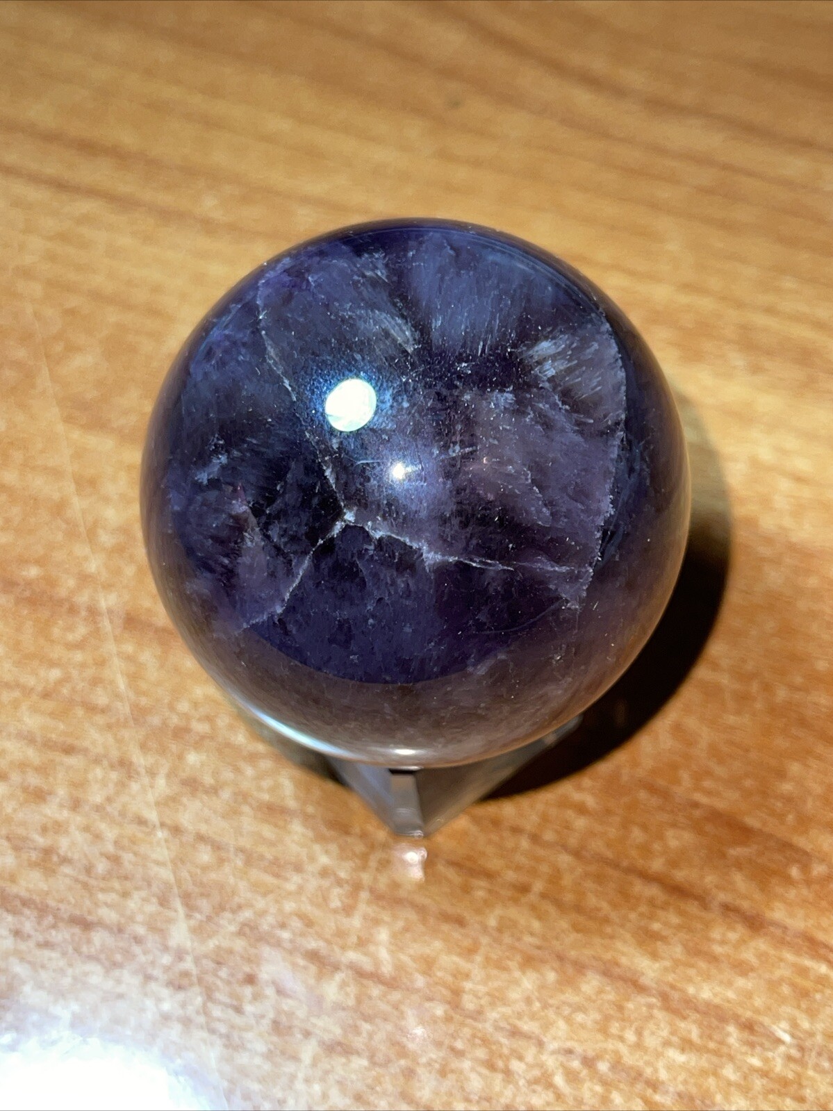 Auralite 23 Crystal Sphere Ball Orb With Excellent Flash 46.9mm 143g