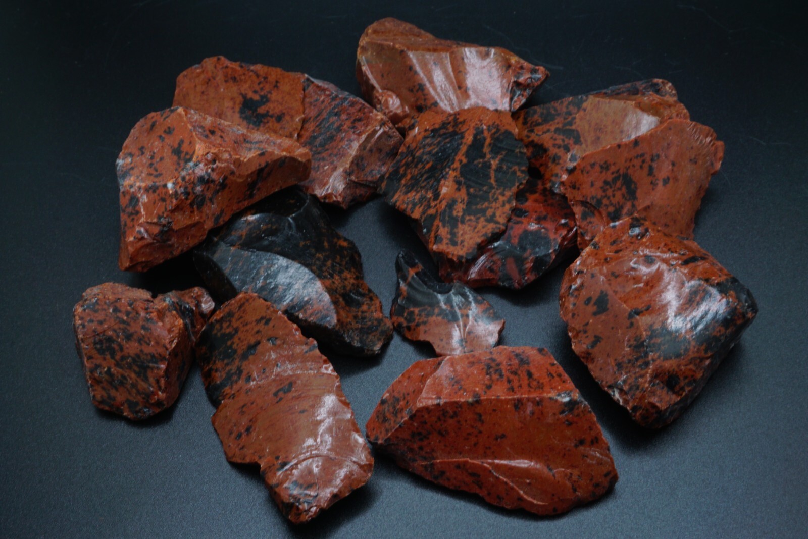 Mahogany Obsidian 1/4 Lb Natural Brown Black Crystal Chunks Volcanic Glass