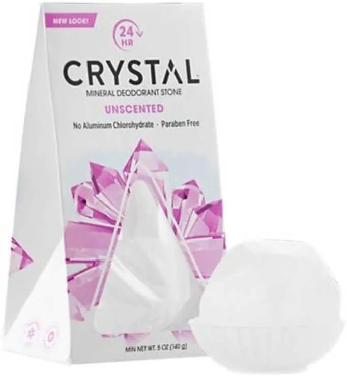 Non-Sticky Natural Crystal Deodorant – 10 oz Total, 2 Pack for Daily Protection