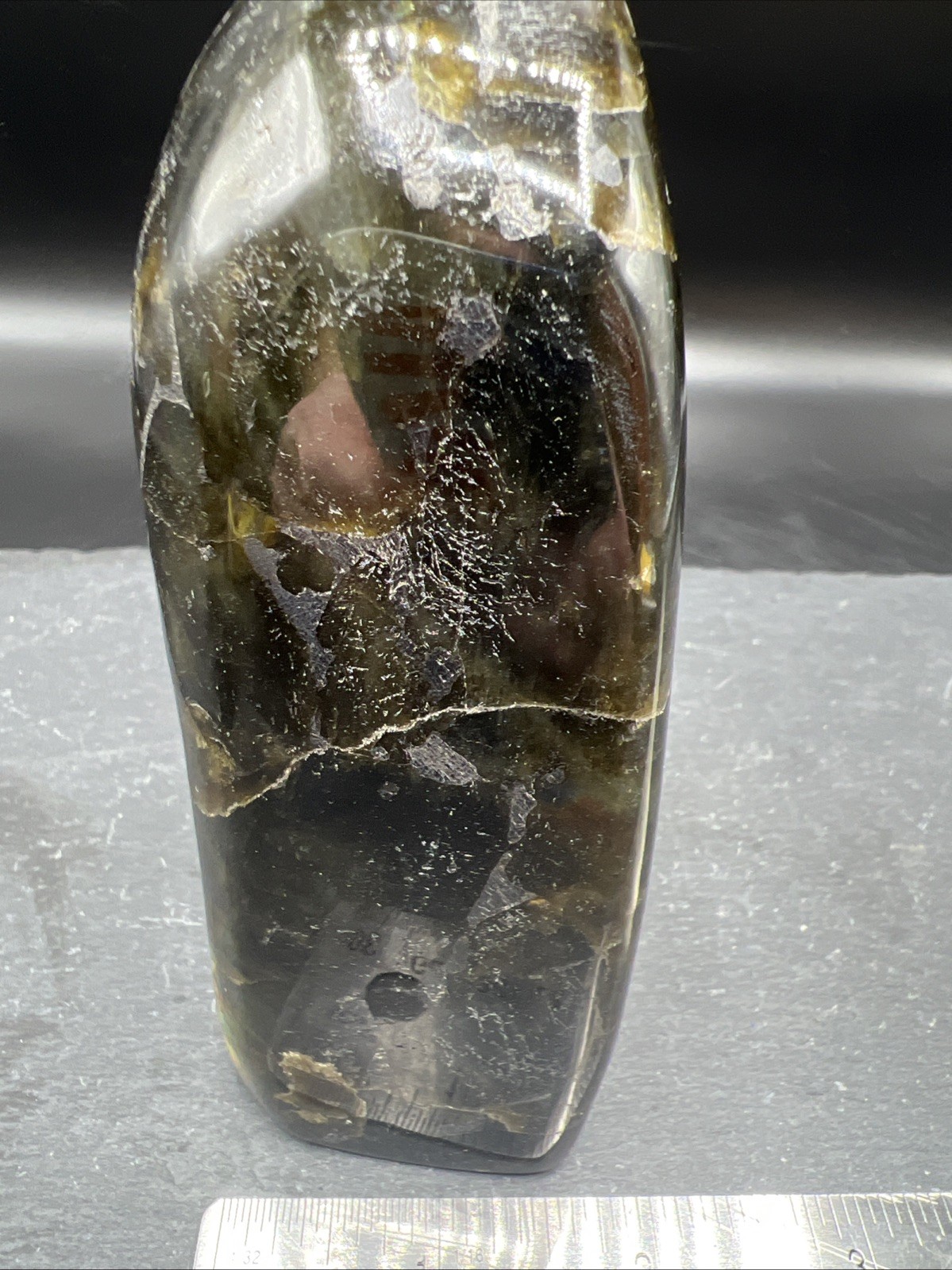 2.4Lb. Natural Labradorite Fully Polished Quartz Crystal Freeform Mineral
