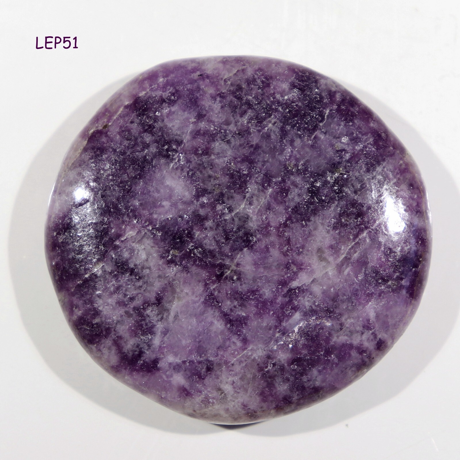 Polished Lepidolite Flat Palm Stones (Your Choice)