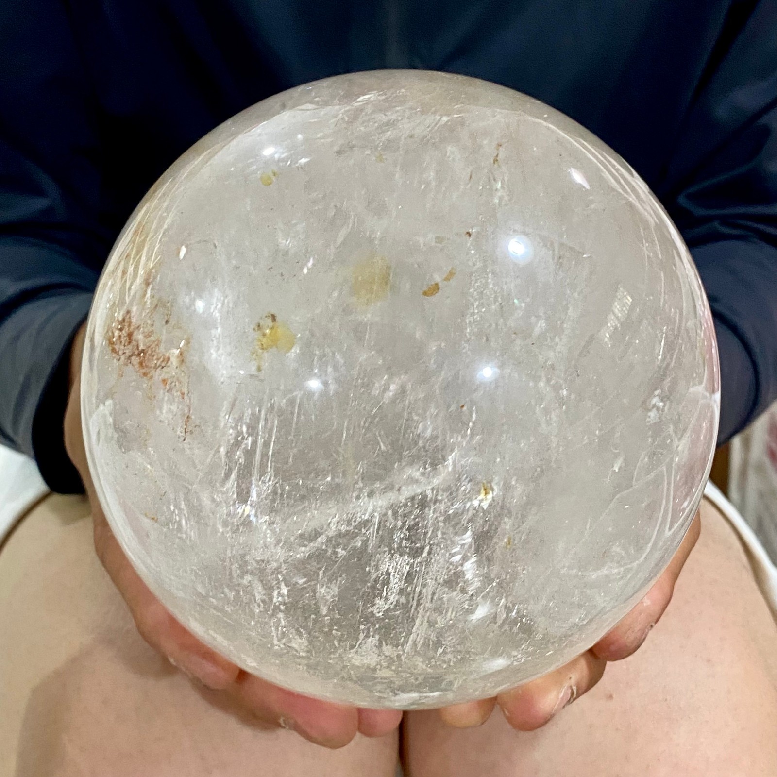 6.81LB Natural clear quartz sphere quartz crystal ball reiki Energy healing