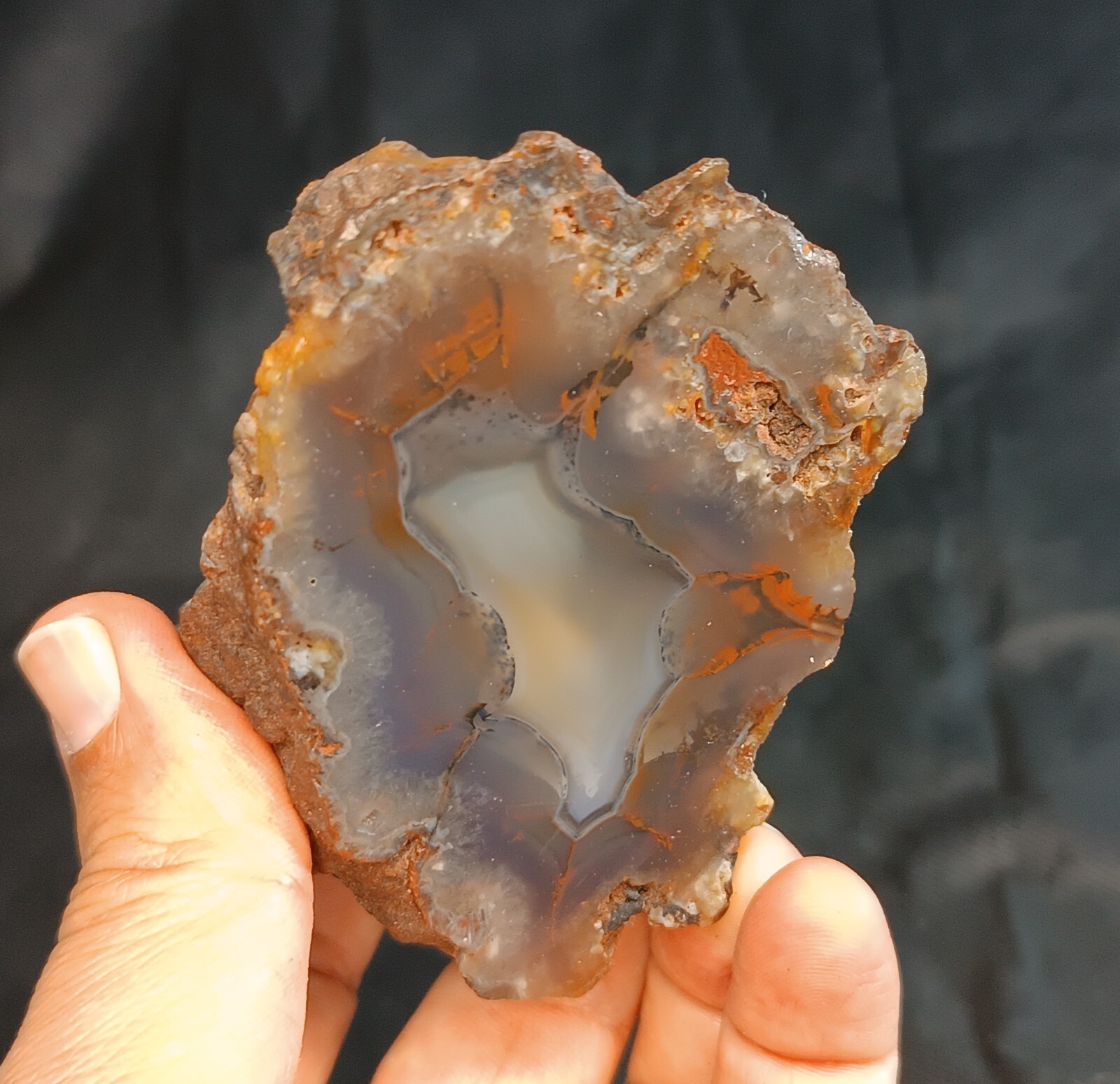 550g/1.21 lb turkish banded dentritic agate stone ,customs duty included