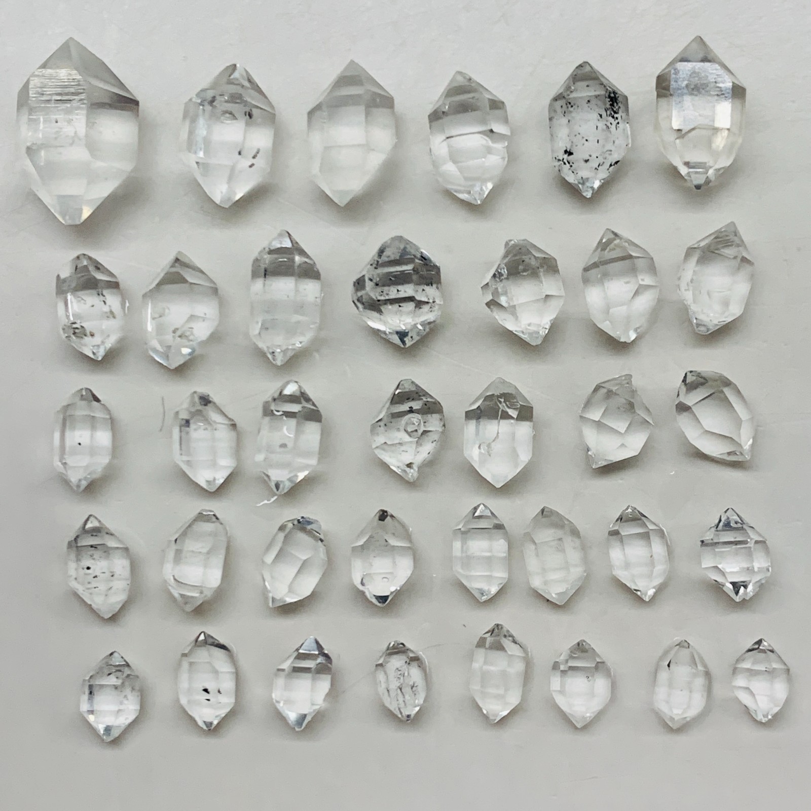 36PC small rare Herkimer diamond, quartz crystal, gemstone gift 20ct 5-11MM
