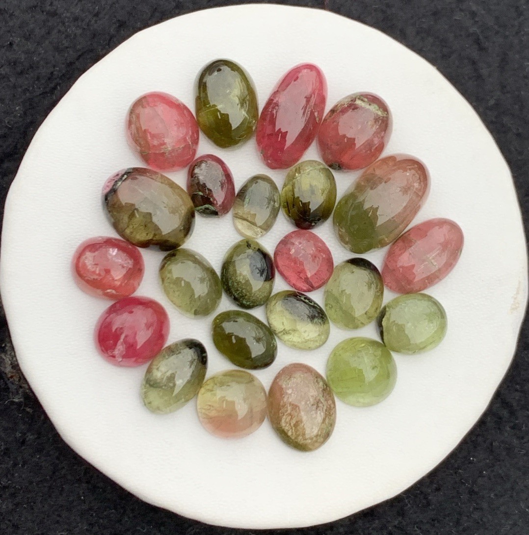 116 Carats Beautiful Natural Mix Color Tourmaline Cabochons From Afghanistan