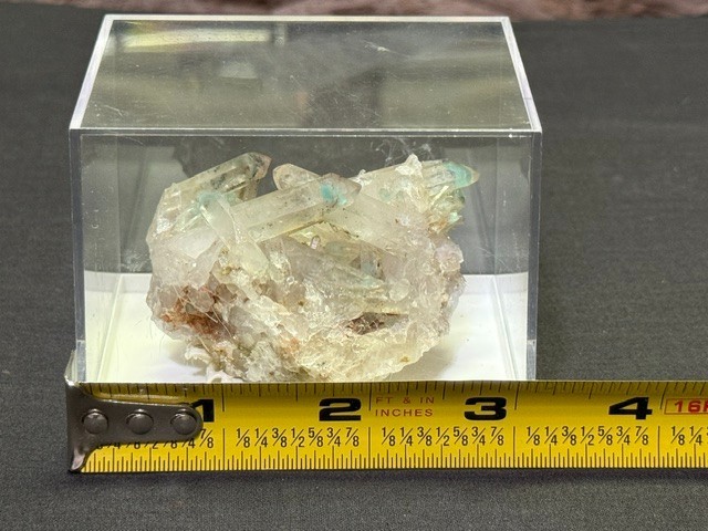 SEE VIDEO: RARE AJOITE INCLUDED QUARTZ CLUSTER, MESSINA MINE ,SOUTH AFRICA