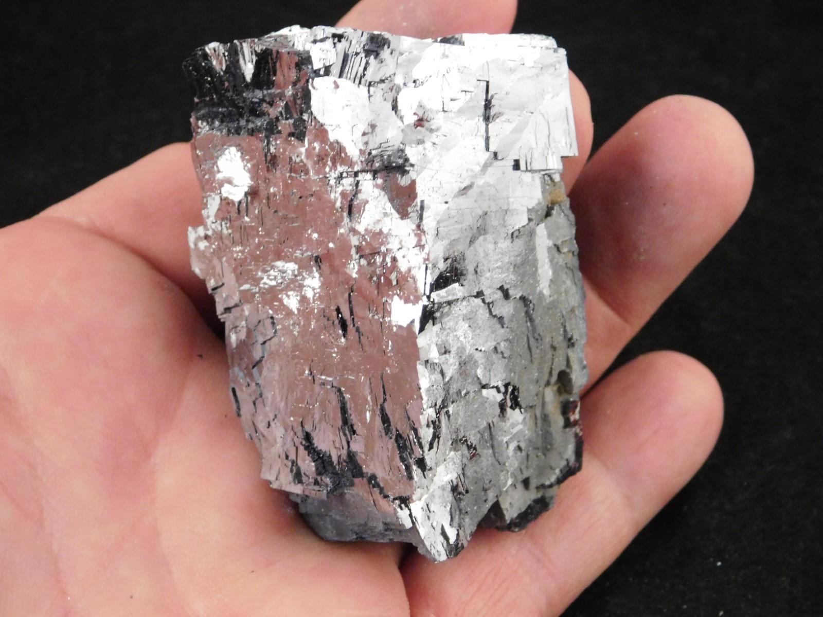 Big! Super Heavy! Stepped GALENA Crystal CUBE 100% Natural Missouri 411gr