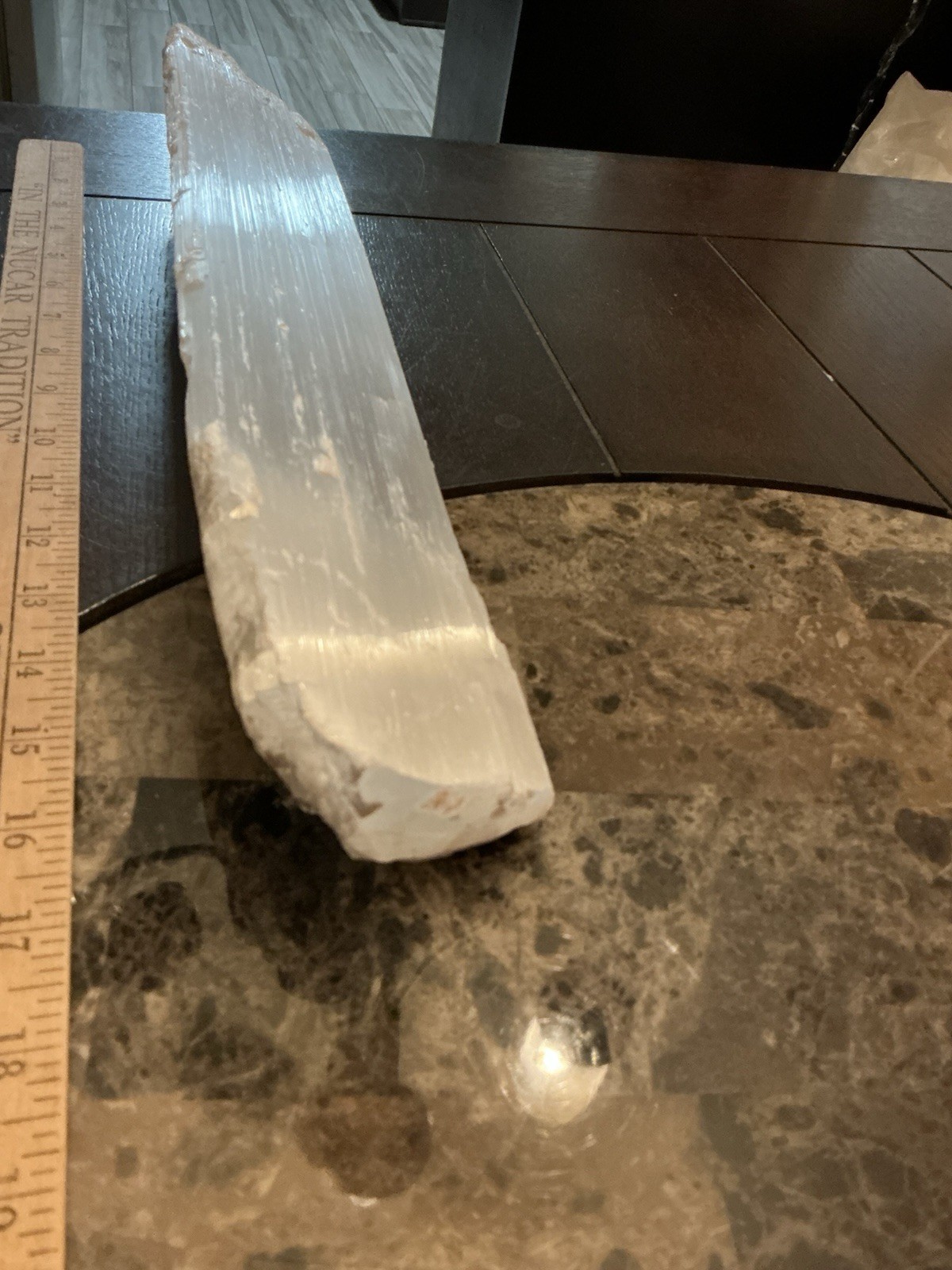 5 Lbs 6 Oz. Natural white selenite gypsum crystal raw stone specimen, 17” Long