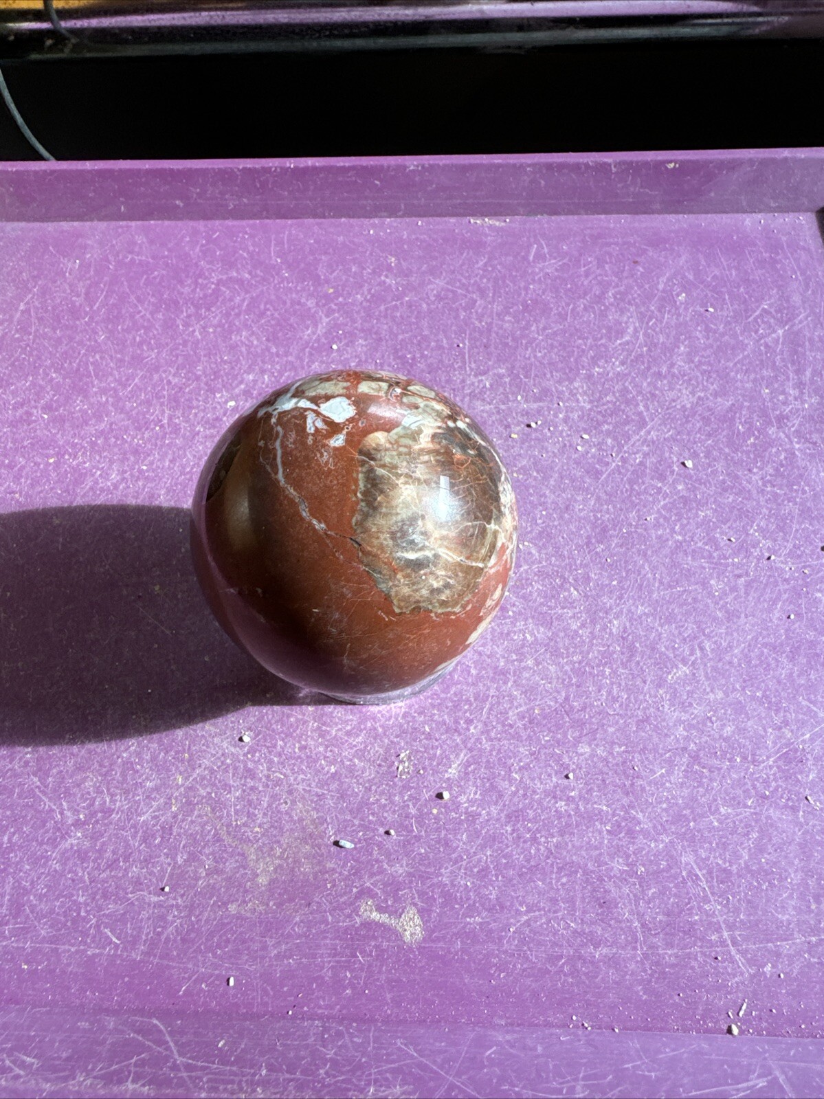 Stunning Money Agate Sphere AKA Indonesian Bloodstone 262 Grams 6 CM #14