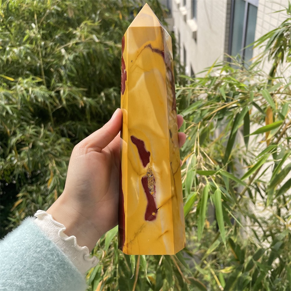 2.4LB 9.5″Natural A+ Mookaite Jasper Obelisk Crystal Reiki Tower Heal Decor