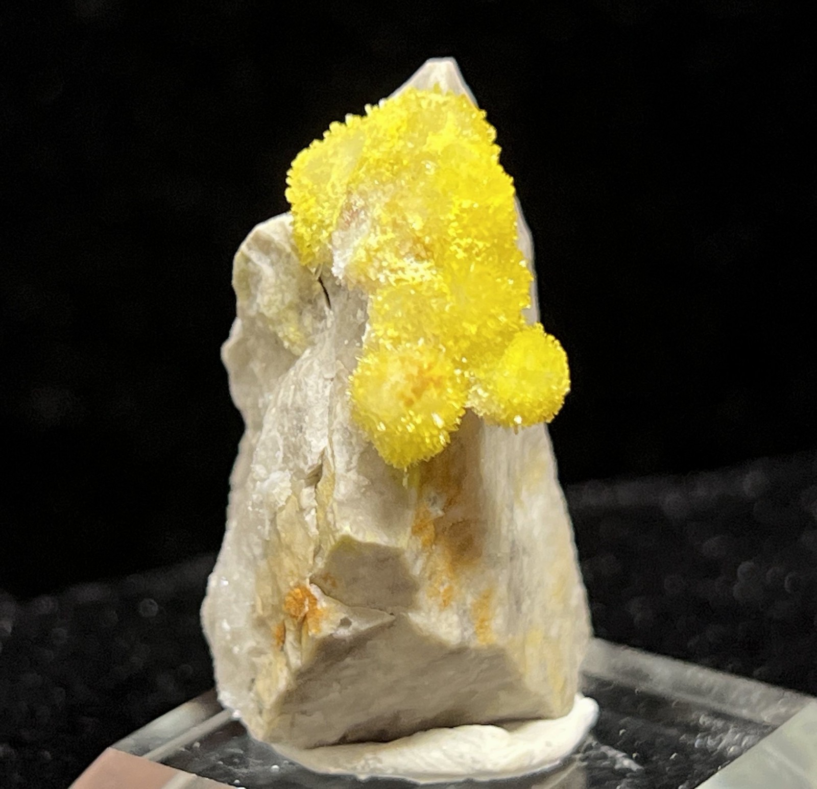 34mm Carlhintzeite & Creedite flower on matrix, FLUORESCENT