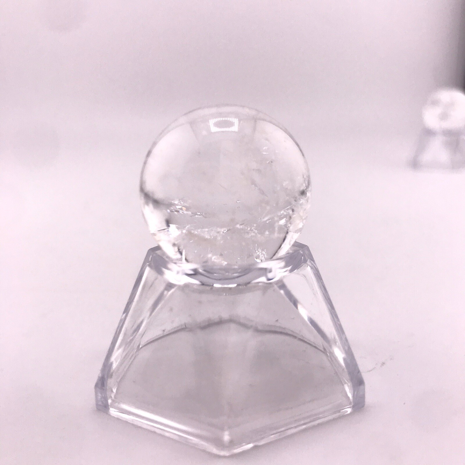 Clear Quartz Crystal Sphere Mineral Stone Fun Table decoration 24mm 1PCS