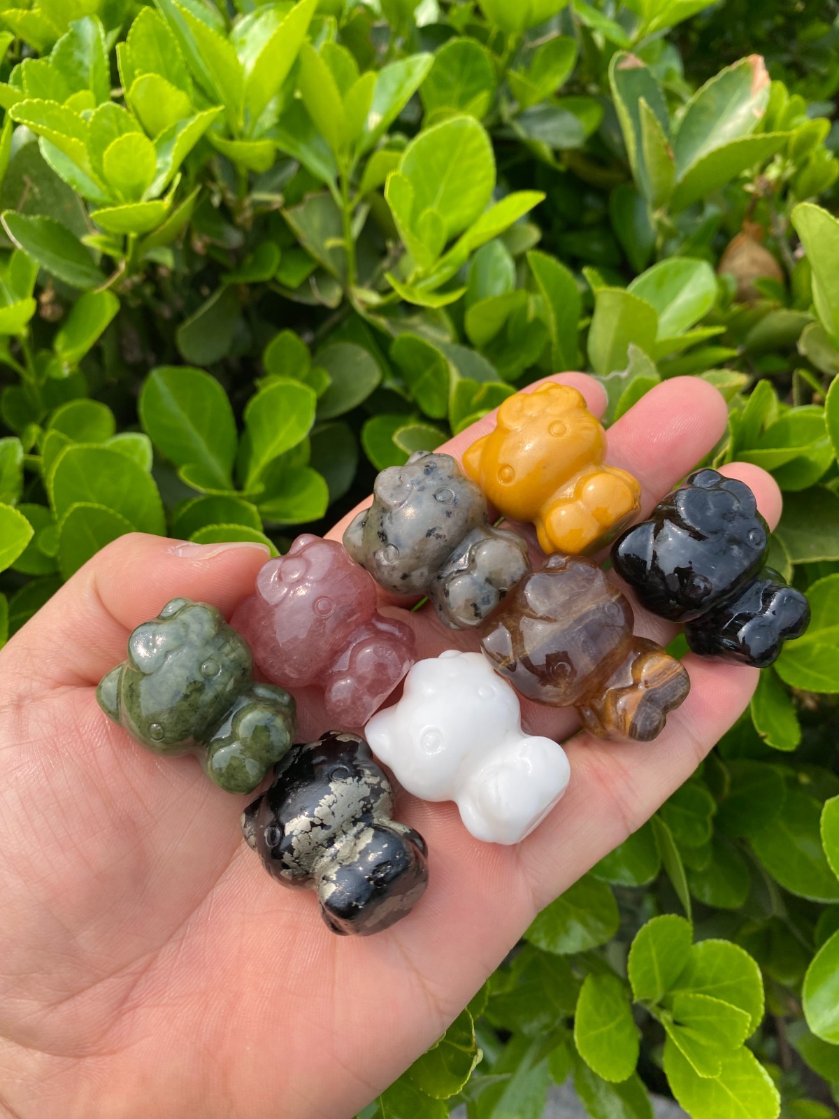 5PCS Natural Mixed Cat skull Carved Quartz Reiki Hallowmas Crystal gift Decor