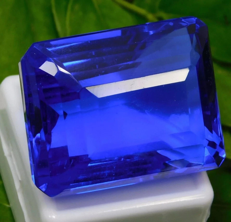 Large Blue Tanzanite 1000 Ct Emerald Faceted Cut Loose Gemstone Gift for Women