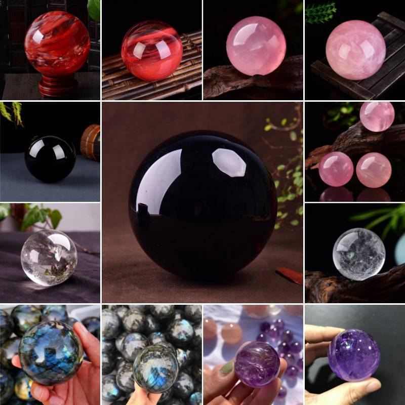Natural Quartz Crystal Healing Gem Sphere Ball Energy Stone Reiki Decor W/ Stand