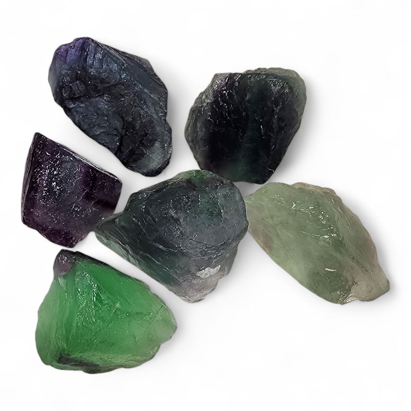 Fluorite Natural Crystal Pieces 138.7 grams