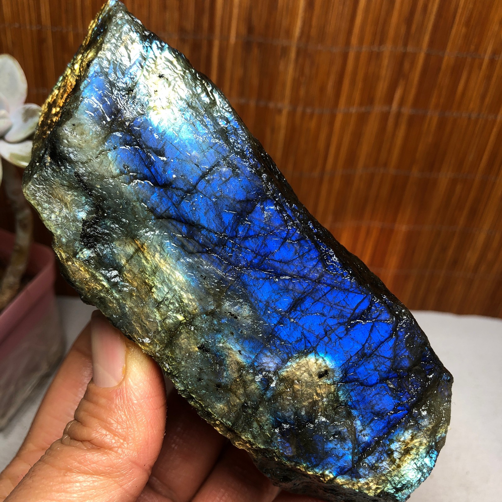 120-57-51mm Natural Labradorite Crystal gemstone Rough Mineral Specimen A3131