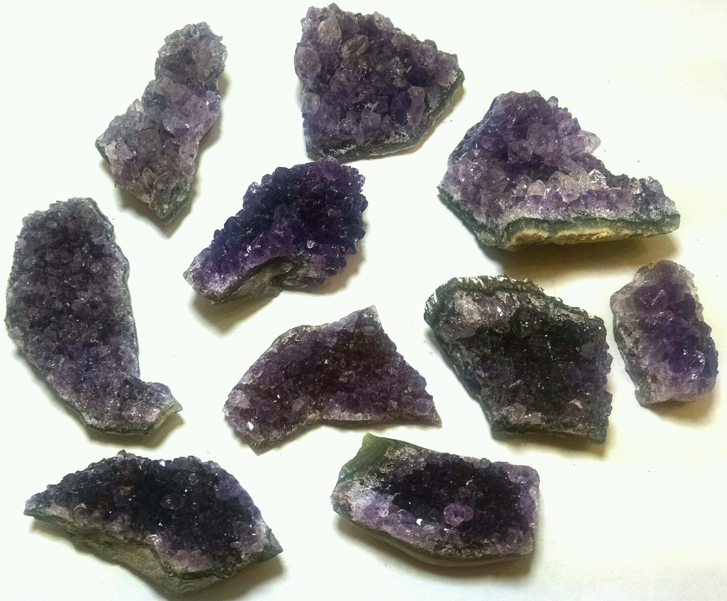 Amethyst Uruguay Purple Geode small rough cluster Crystal 4 per Lot 1-2inch