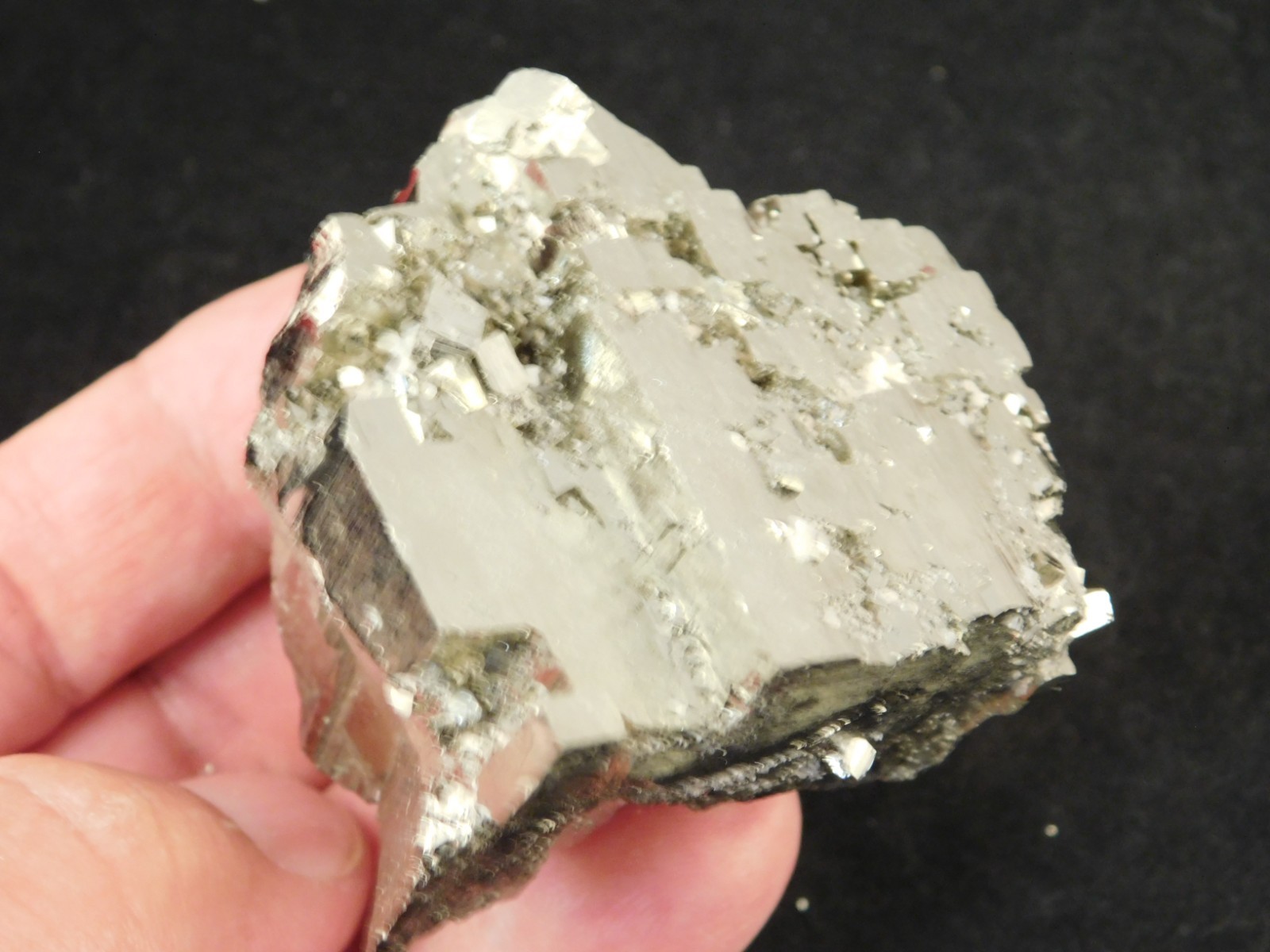 LARGER 100% Natural STEPPED PYRITE Crystal CUBE Cluster Huanzala Mine Peru 317gr