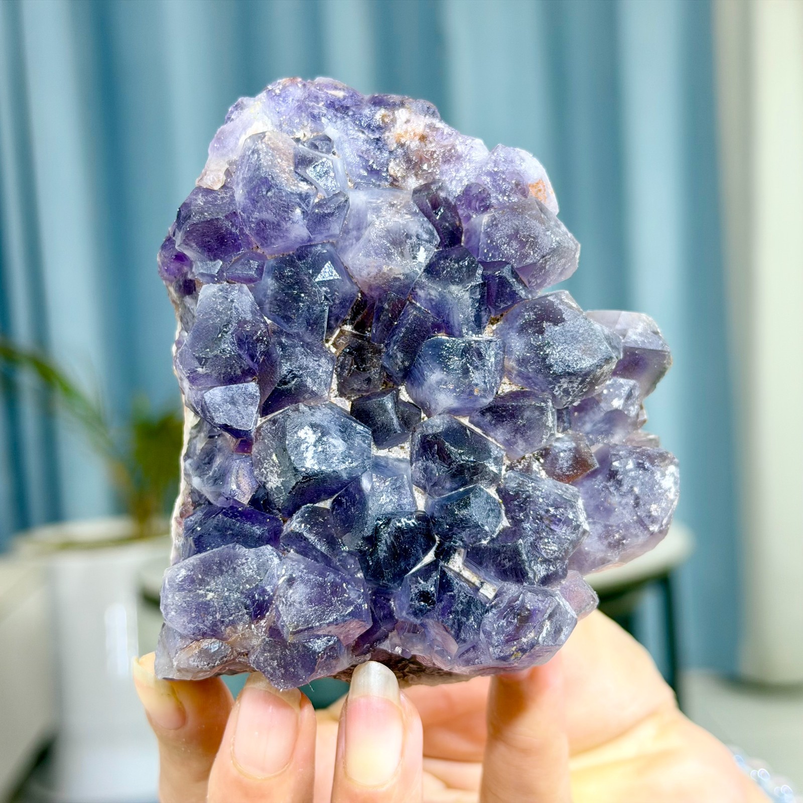 482G Natural Amethyst geode quartz cluster crystal specimen Healing